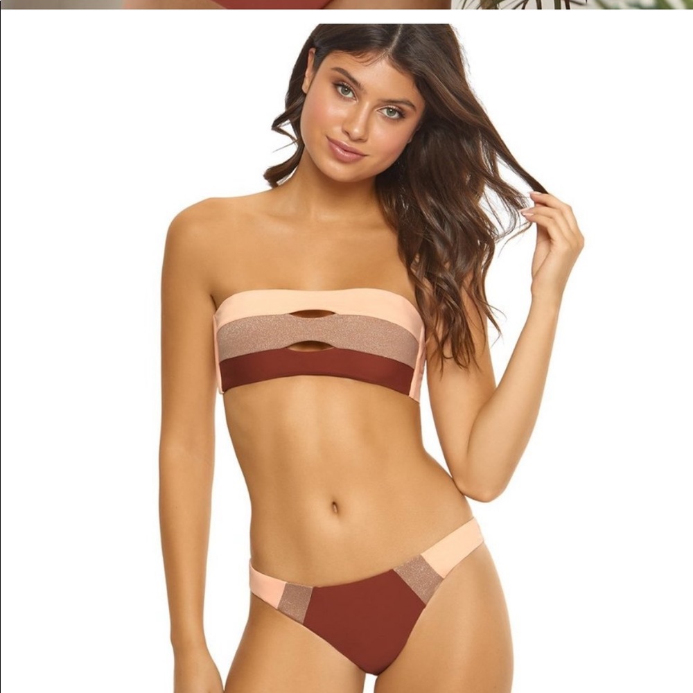 PilyQ color block bikini - papaya